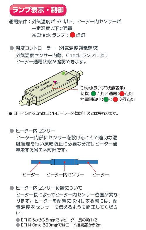 樹脂管用 凍結防止ヒーター