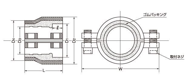 圧着ソケット 鋼管兼用型（継手部・直管部）S65A 児玉工業 配管資材 